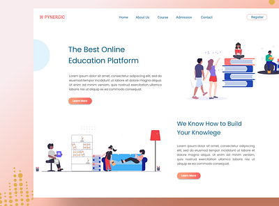 Online Education Platform Landing Page landing page online education web ui webdesign
