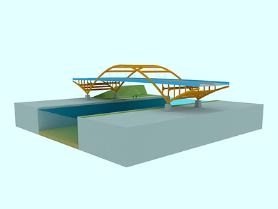 Hoan Bridge 3d blender hoan milwaukee