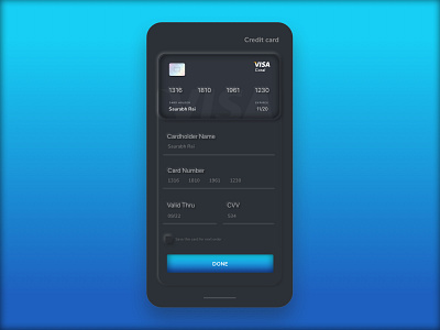 Credit Card  VISA Checkout  dailyUI