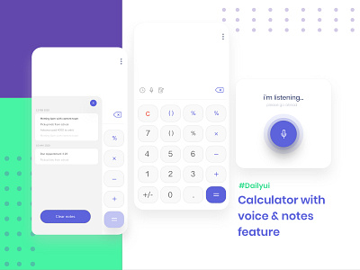 Daily UI calculator with voice feature