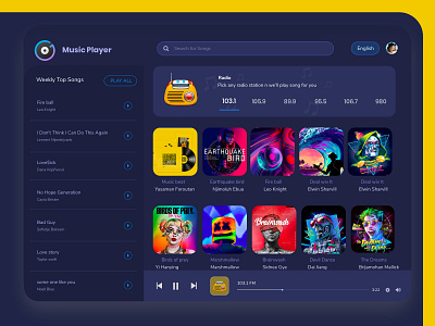 Music web page dailyui