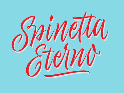 Spinetta brushpen calligraphy eternal eterno lettering red script spinetta type typography