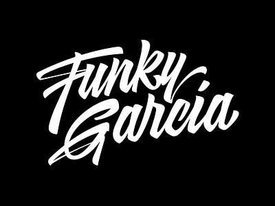 Funky García brand brushpen custom dj funky handmade lettering letters logo typography