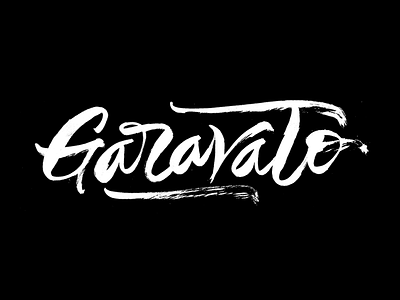 Garavato brand brushpen custom handmade lettering letters logo typography