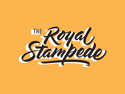 The Royal Stampede brand brushpen custom handmade lettering letters logo typography