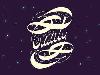 Space Oddity custom flourish handmade lettering letters space typography