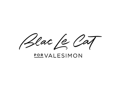 Blac Le Cat black brushpen clothing custom handmade lettering letters logo typography