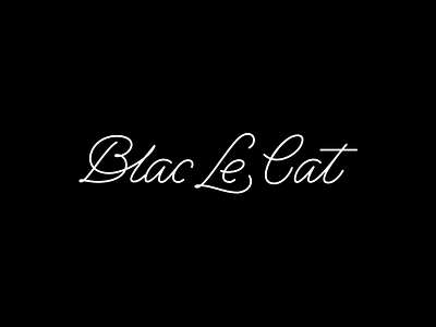 Blac Le Cat black clothing custom handmade lettering letters logo typography