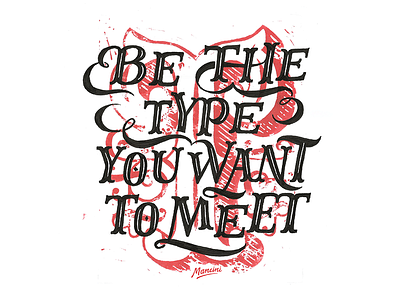 Be the type you want to meet custom engrave handmade lettering letters stamp typography