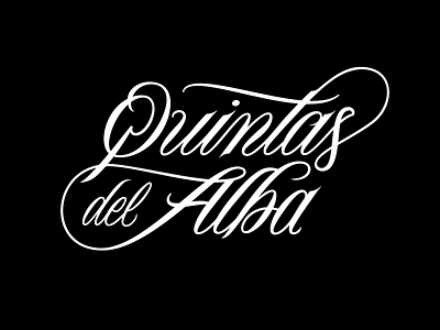 Quintas del Alba calligraphy handmade lettering logo