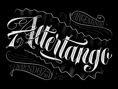 Altertango calligraphy handmade illustration lettering logo pattern postcard texture