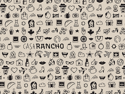 Casa Rancho icons branding craft handmade icons lettering logo minimal