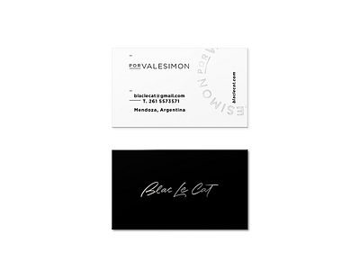 Blac Le Cat - Business cards brush business cards clothing custom foil handmade identity logo