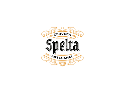 Spelta Logo beer bottle craft beer custom type illustrations label lettering pairing