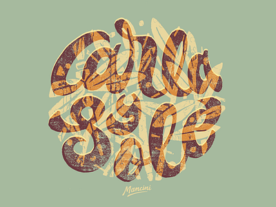 Carla y Sole circle color craft custom dirty handmade illustration leaves lettering letters nature noise rough simple texture type typography