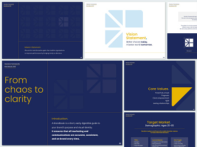 Decision Frameworks Brand Guideline brand guide brand guideline brand identity brandbook branding branding design consultancy brand guideline corporate brand identity design grahic design graphicdesign logo logodesign visual identity