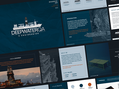 Deepwater Brand Guideline brandbook brandguideline branding branding design design grahic design graphic design graphicdesign illustration logo logodesign offshore drilling oil and gas brand guideline vector visual identity