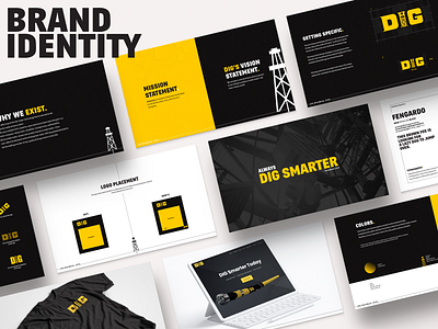 Dig Brand Identity Design brand guideline brand identity brandbook branding branding design corporate identity directional drilling grahic design graphic design graphicdesign oil and gas social media spec sheets visual identity