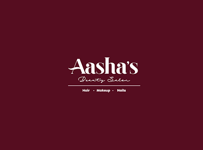 Aasha's Beauty Salon branding illustrator logodesign