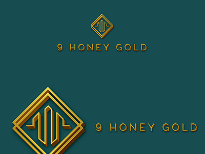 9HoneyGold 3D 3d 3d art branding branding design grahic design graphicdesign illustrator logo logodesign