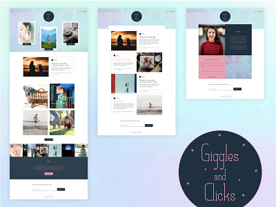 Giggles and Clicks_Website branding branding and identity branding design design grahic design graphicdesign illusrator ui uidesign website website design