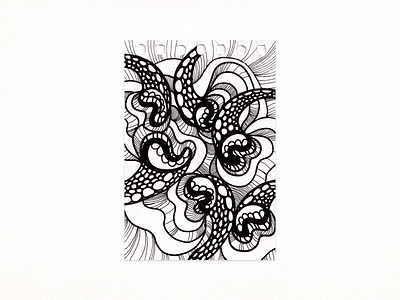Pattern Mouth abstract art black design drawing illustration ink meditation pattern traditional art white