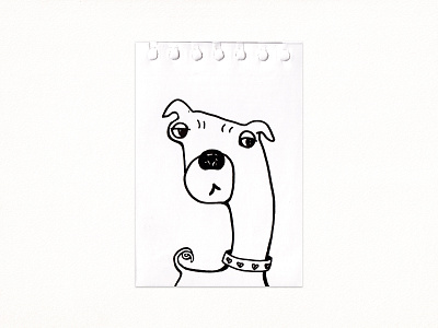 Suspecting-dog 2021 blackandwhite dog drawing finreliner illustration ink little sketch traditionalart