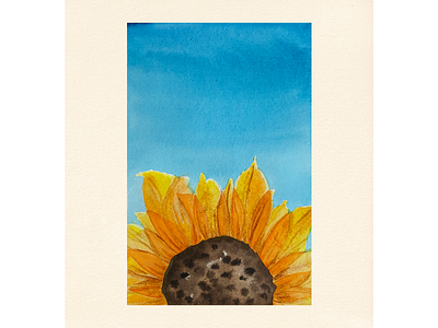 Sunflower 2021 drawing flower illustration inspiration sky summer sunflower traditionalart watercolor