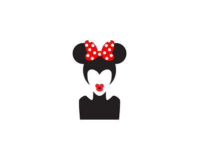 Woman 2019 design illustration minimal mouse red lips vector woman