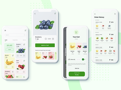 Grocery App app design fruits fruits and vegetables online grocery grocery app grocery store mobile ui ux