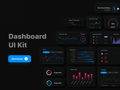 Dashboard UI Kit dark Theme