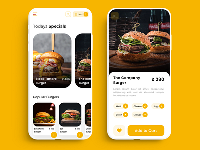 Burger app app burger design food app food delivery food delivery service restaurant ui ux visual design