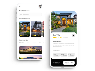 Property rental app app design house mobile property property details property rental real estate realestate rental app ui ux visual design