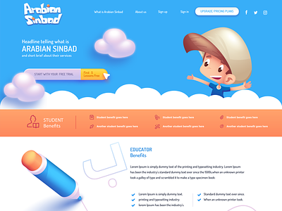 Aribian Sinbad 2d app design illustraion logo modern ui ux vector website