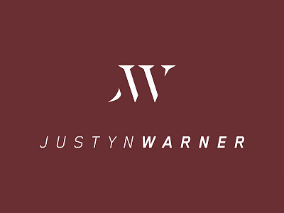 The New JustynWarner Logo art artist branding entrepreneur logo