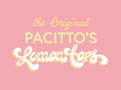 Pacitto's Lemon Top 70sdesign hand lettering ice cream illustration illustrator lemon local business pink redcar redesign retro seaside typography