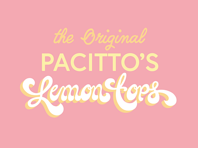 Pacitto's Lemon Top 70sdesign hand lettering ice cream illustration illustrator lemon local business pink redcar redesign retro seaside typography