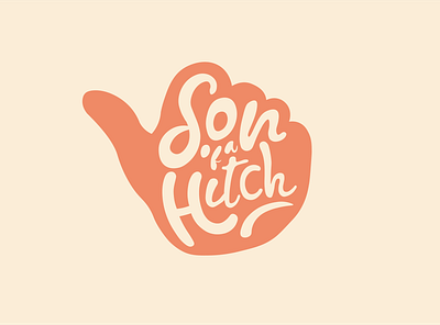 Son of a Hitch adventure branding hand lettering hitchhiking illustration logo roadtrip thumb travel typography