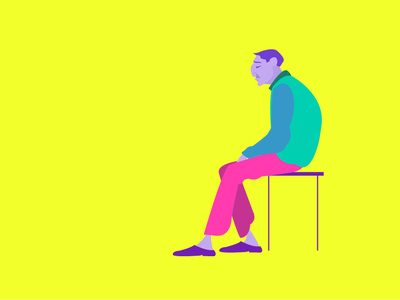 Thinker animation branding character design digital art flat graphic design illustration illustrator minimal ui ux vector web website