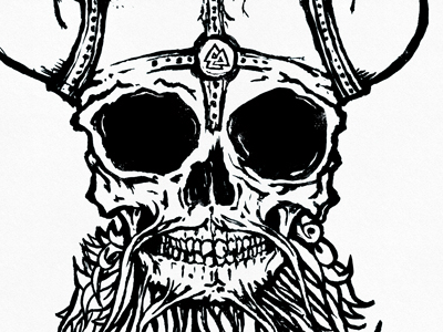 Viking skull close up by Matt Smiroldo on Dribbble