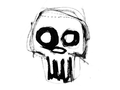 Simple Skull design illustration ink
