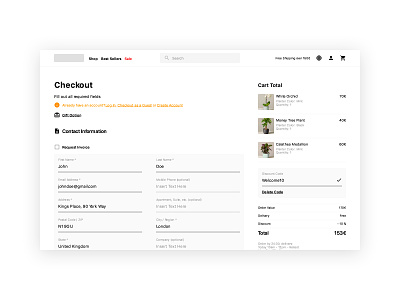 🚚 E-commerce – Checkout abstract branding cart checkout checkout page e-commerce ecommerce flat minimal product design shop ui web