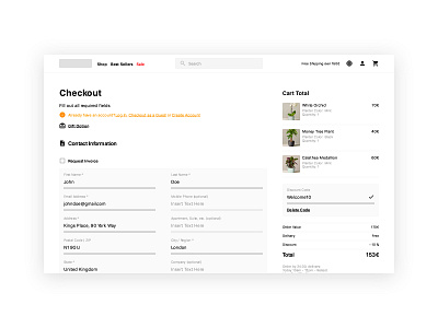 🚚 E-commerce – Checkout abstract branding cart checkout checkout page e commerce ecommerce flat minimal product design shop ui web