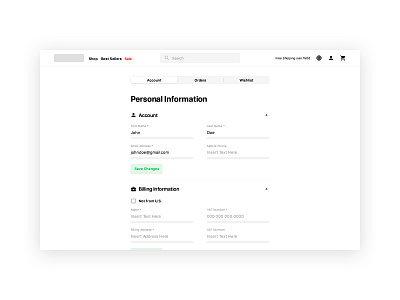 🚚 E-commerce – Checkout account account settings e commerce ecommerce flat minimal shop shopping template typography ui ux web