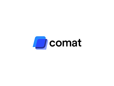 Logo for Comat abstact blue branding flat icon illustration logo logotype minimal type typography vector
