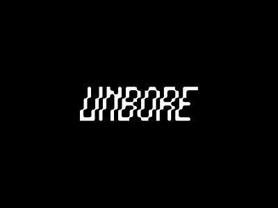 Unbore branding flat letter lettering logo logo design minimal type type design typo typogaphy typography