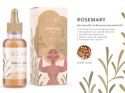 Rosemary | Packaging Hair Oil