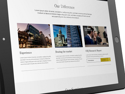 Investment ux web design