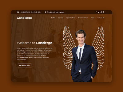 Concierge Group Concept concept design illustration luxury redesign web