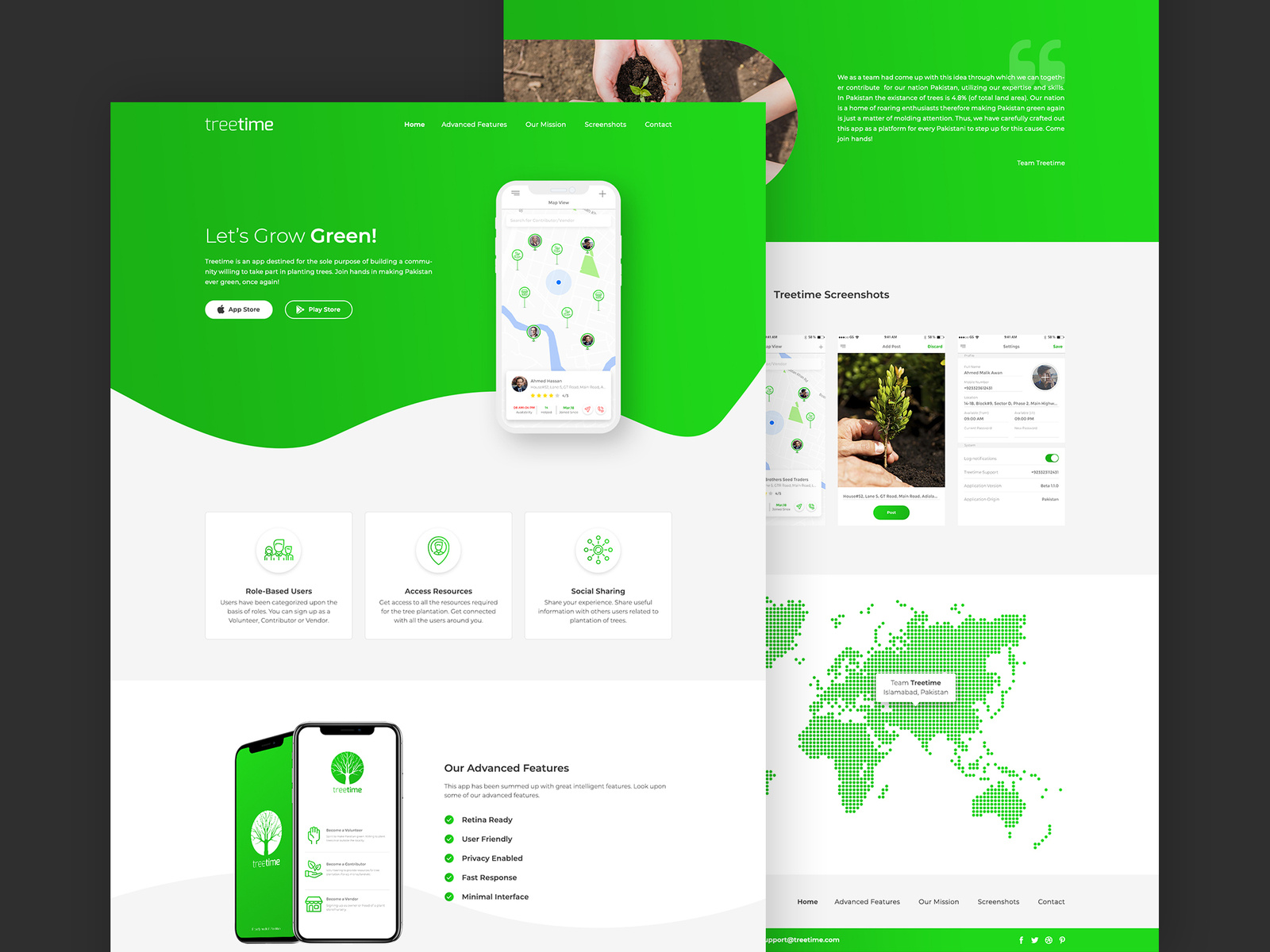 Treetime Landing Page by Fahad Abbas on Dribbble